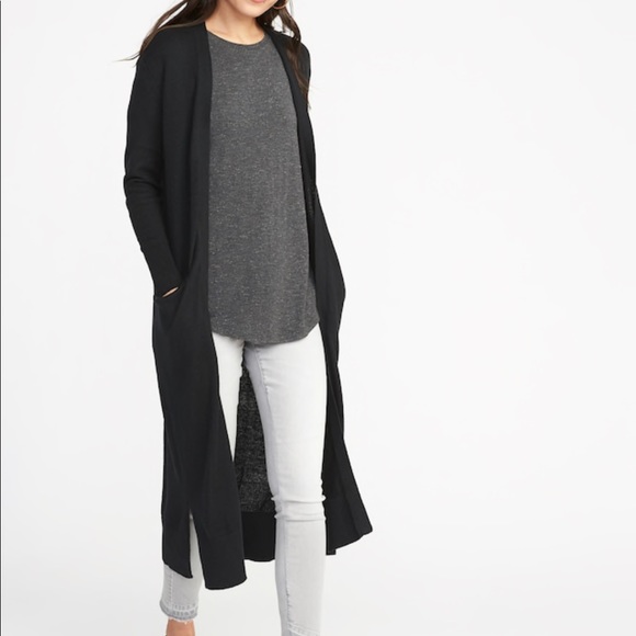 navy maxi cardigan
